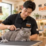 British Shorthair grooming care at Mochi Belly Cattery