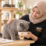 British Shorthair feeding care at Mochi Belly Cattery